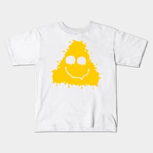 Yellow Smile Face triangle Kids T-Shirt